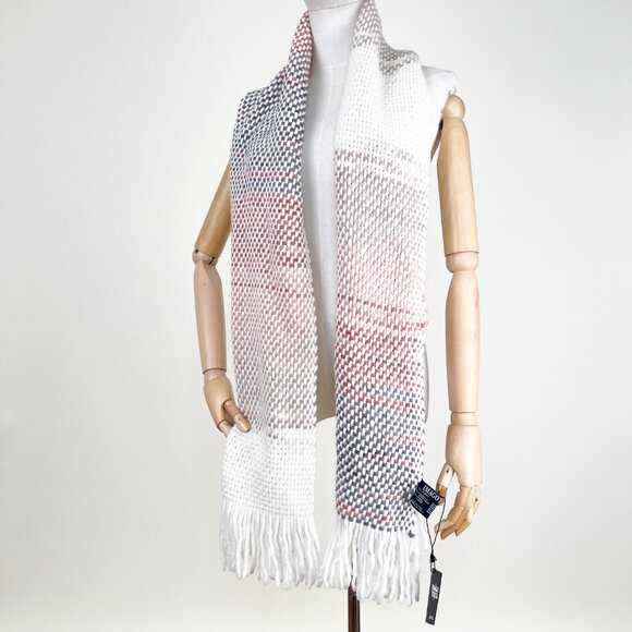 New Wool Blend Scarf Fringe Woven Christmas Gift Birthday Present European Italy - Picture 4 of 10